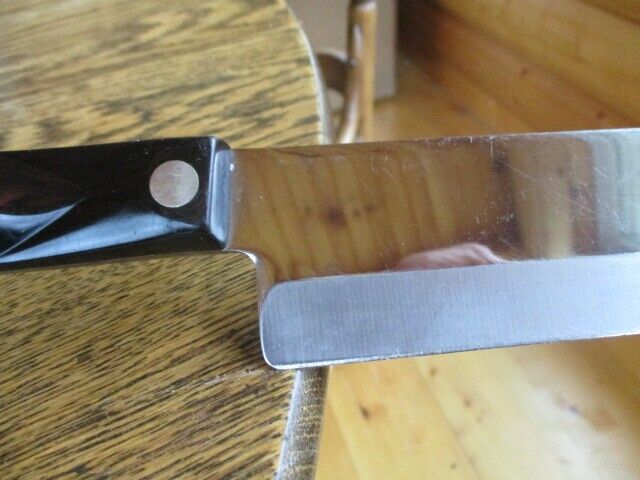 CUTCO French Chef Knife #1725 Brown Swirl Handle 9-1/4” 1989  Excellent shape - Fresh Stock Dated January 2026