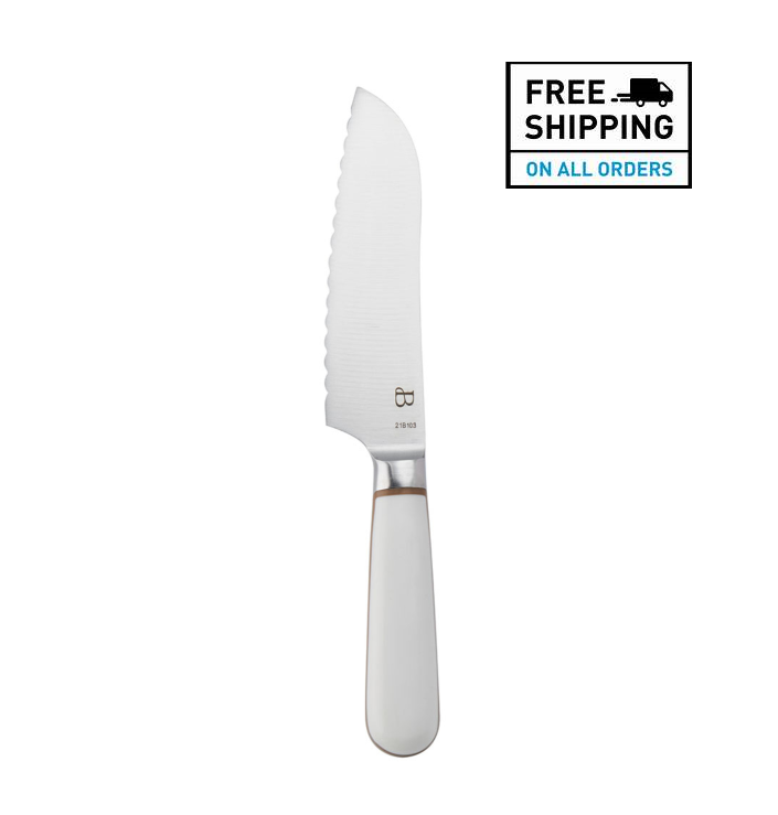 Beautiful 12-piece Kitchen Knife Block Set in White - Fresh Stock Dated January 2026