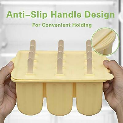 Popsicle Molds,  12 Pieces Silicone Popsicle Molds Easy-Release BPA-free Yellow - Fresh Stock Dated February 2026