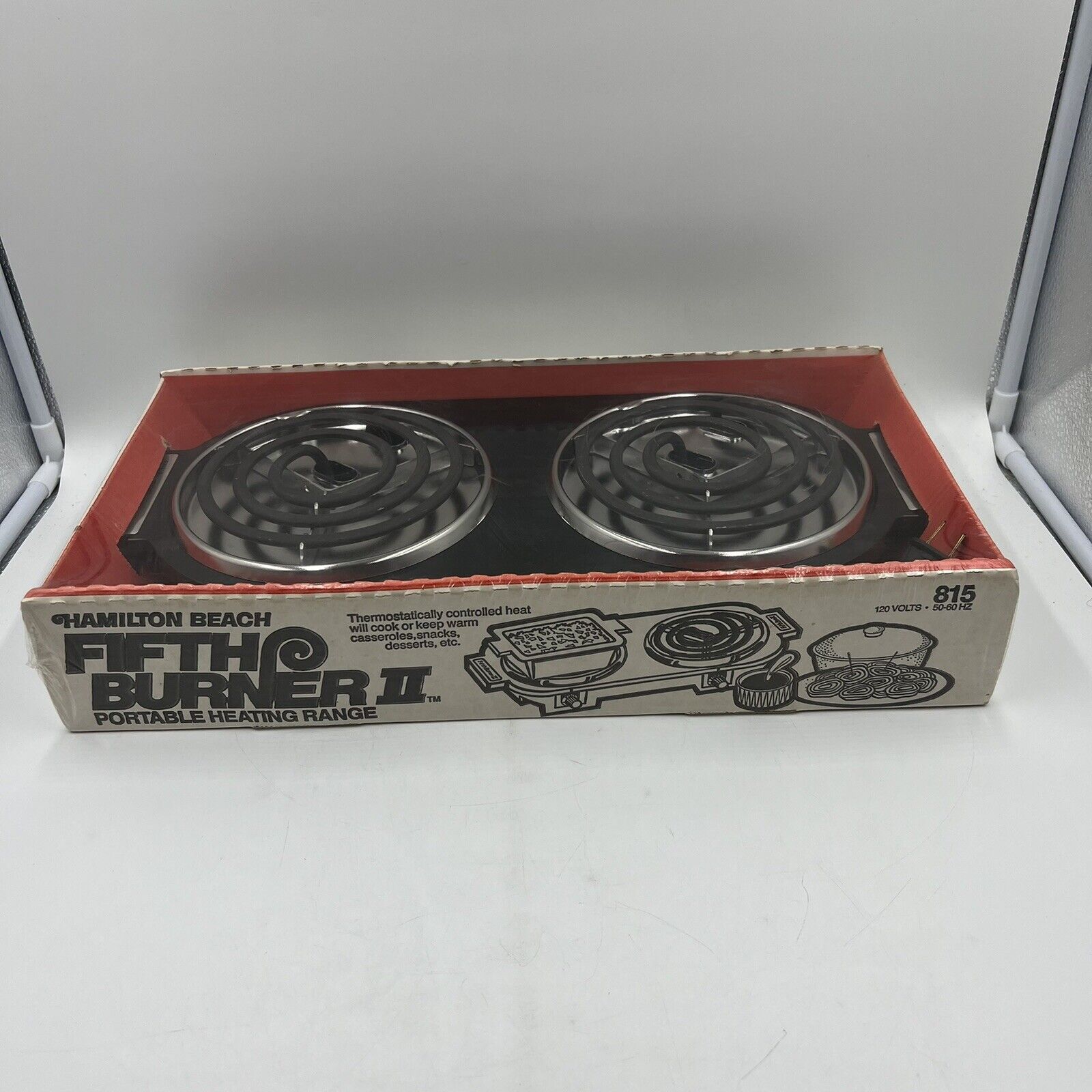 Hamilton Beach Fifth Burner II 2 Portable Heating Range Dual Hot Plate Sealed - Fresh Stock Dated February 2026