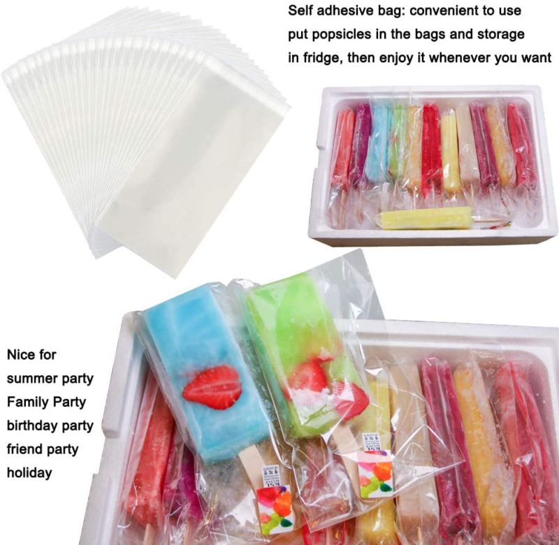 bolsas para paletas de helado bolsa hielos Popsicle Bags Ice Crea Pop 200Pcs - Fresh Stock Dated February 2026