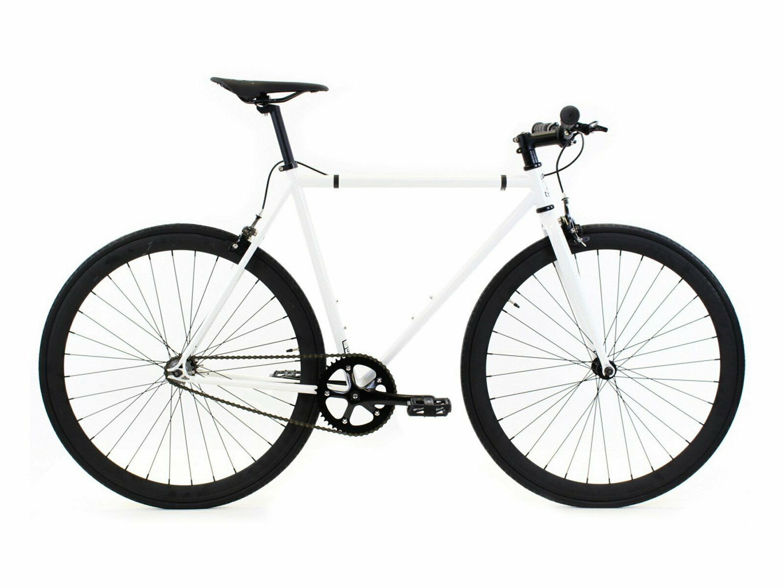 Golden Cycles Fixed Gear Single Speed Bike Bicycle Shocker White Black 63 CM - Fresh Stock Dated January 2026