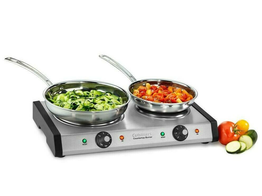 Cuisinart CB-60P1 Cast-Iron Countertop Electric Double Burner Stove - Fresh Stock Dated February 2026