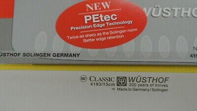 WUSTHOF new  5 inch nakiri KNIFE  new PEtec #4193/13cm solingen Germany - Fresh Stock Dated January 2026