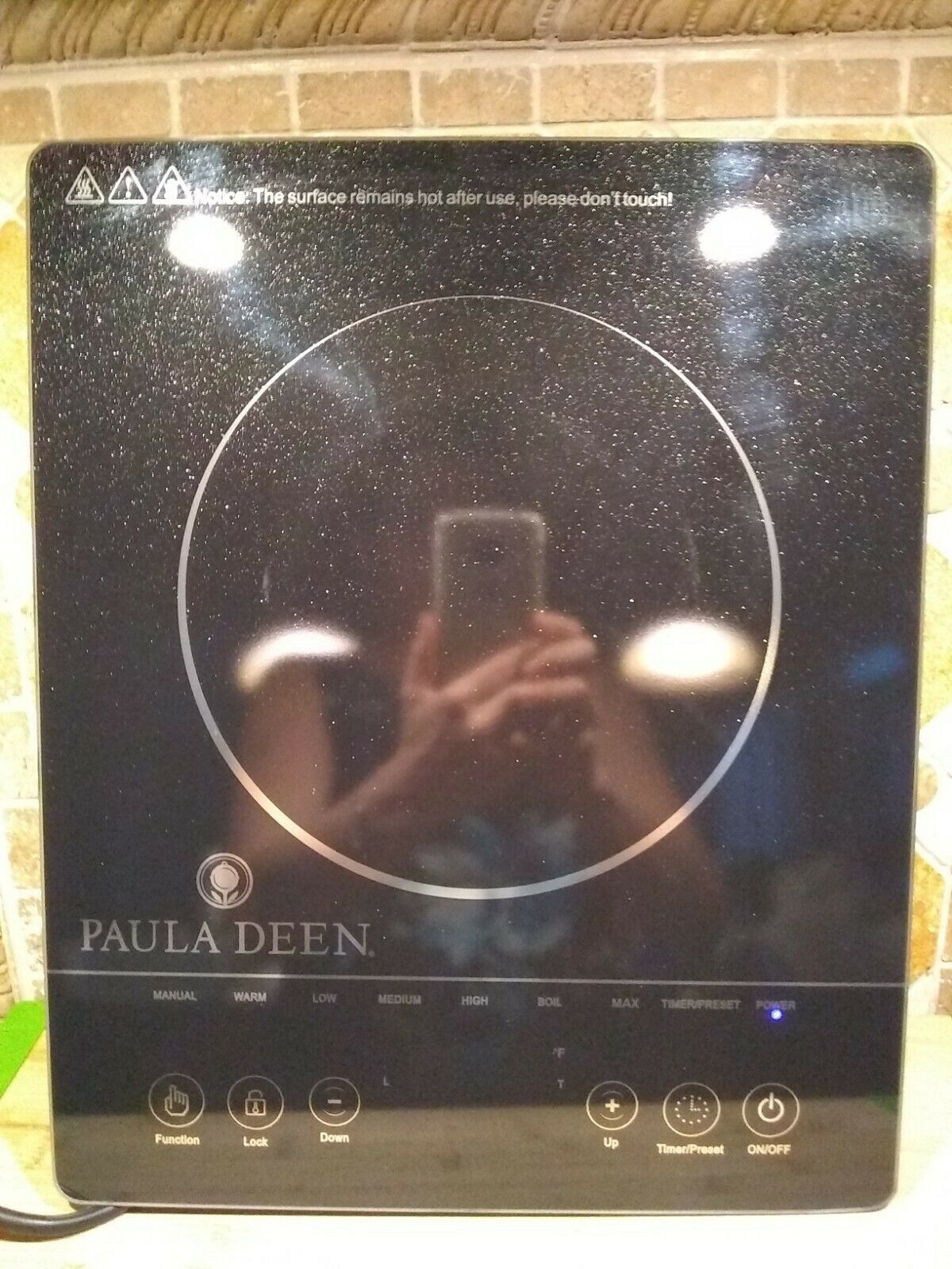 NEW Paula Deen 1500W LED Colored Glass Programmable Induction Cooktop Glass 120V - Fresh Stock Dated February 2026