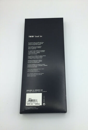 Zwilling J.A. Henckels 4 Piece Stainless Wood Handle Steak Knife Set Open Box - Fresh Stock Dated January 2026