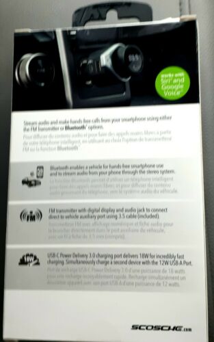 SCOSCHE BTFREQ-Pro Wireless Hands Free Car Kit Bluetooth + 2 USB Charging Ports - Fresh Stock Dated December 2025