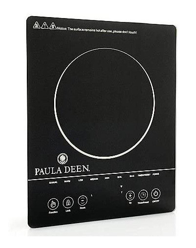 NEW Paula Deen 1500W LED Colored Glass Programmable Induction Cooktop Glass 120V - Fresh Stock Dated February 2026