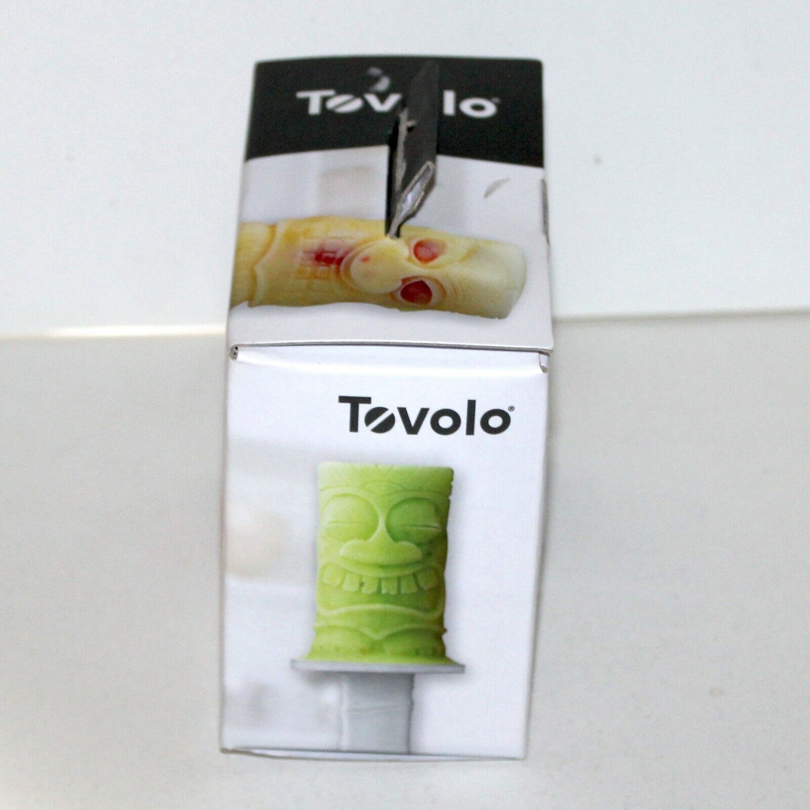 Tovolo Tiki faces Ice Pop Mold Sleeves set of 4 silicone dishwasher safe fun - Fresh Stock Dated February 2026