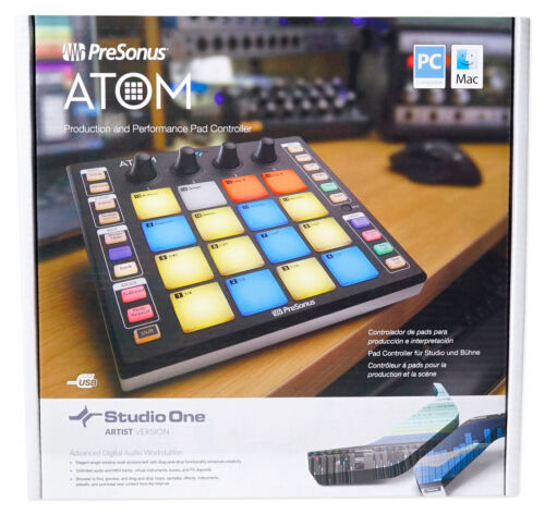 PRESONUS ATOM 16 Pad USB MIDI RGB DJ Controller+Software+Headphones+Mic+Cable - Fresh Stock Dated December 2025