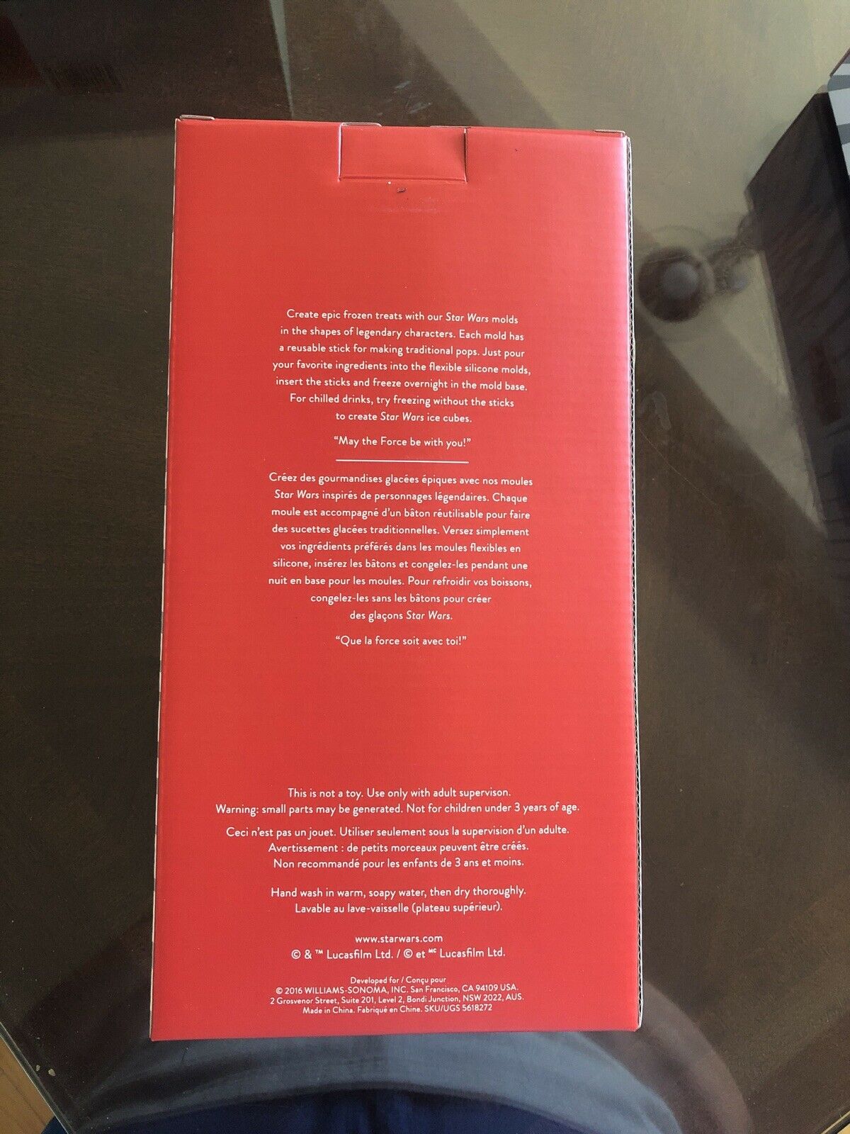 William-Sonoma Star Wars Ice Pop  Molds, New Sealed - Fresh Stock Dated February 2026