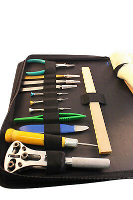 WATCH REPAIR KIT DELUXE 28 PC SET CARRYING CASE WATCHMAKING TOOL - Fresh Stock Dated December 2025