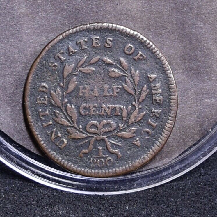 1795 Half Cent - Lettered Edge with Pole - VG (#35659) - Fresh Stock Dated December 2025