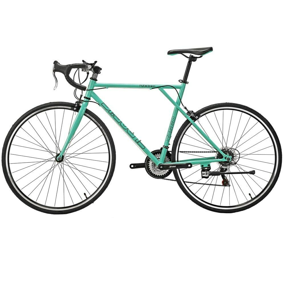 700C 56cm Frame  Road Bike Shimano 21 Speed Green Vintage Wheels Racing Bike - Fresh Stock Dated January 2026