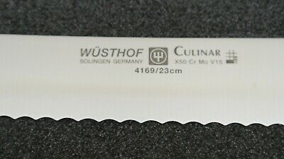 WUSTHOF NEW CULINAR bread KNIFE #4169/23cm  solingen germany - Fresh Stock Dated January 2026