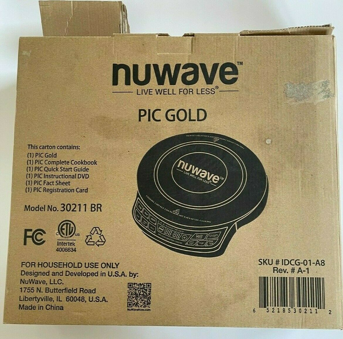 Nuwave 30211 BR PIC Gold Portable Precision Induction Cooktop - Fresh Stock Dated February 2026
