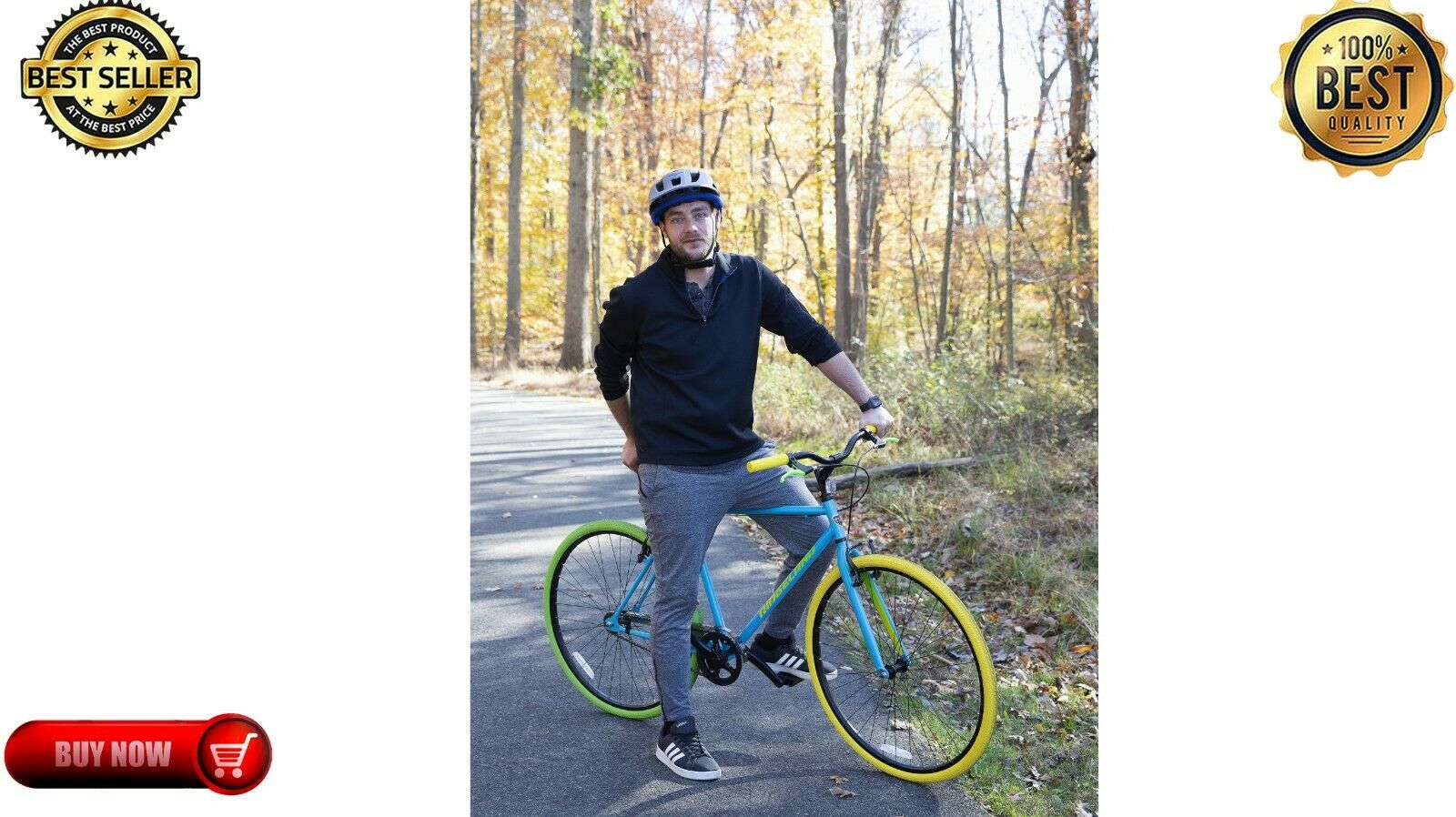 Kent 700C Men's Ridgeland Hybrid Bike, Blue/Green Fast Free Shipping New Arrival - Fresh Stock Dated December 2025