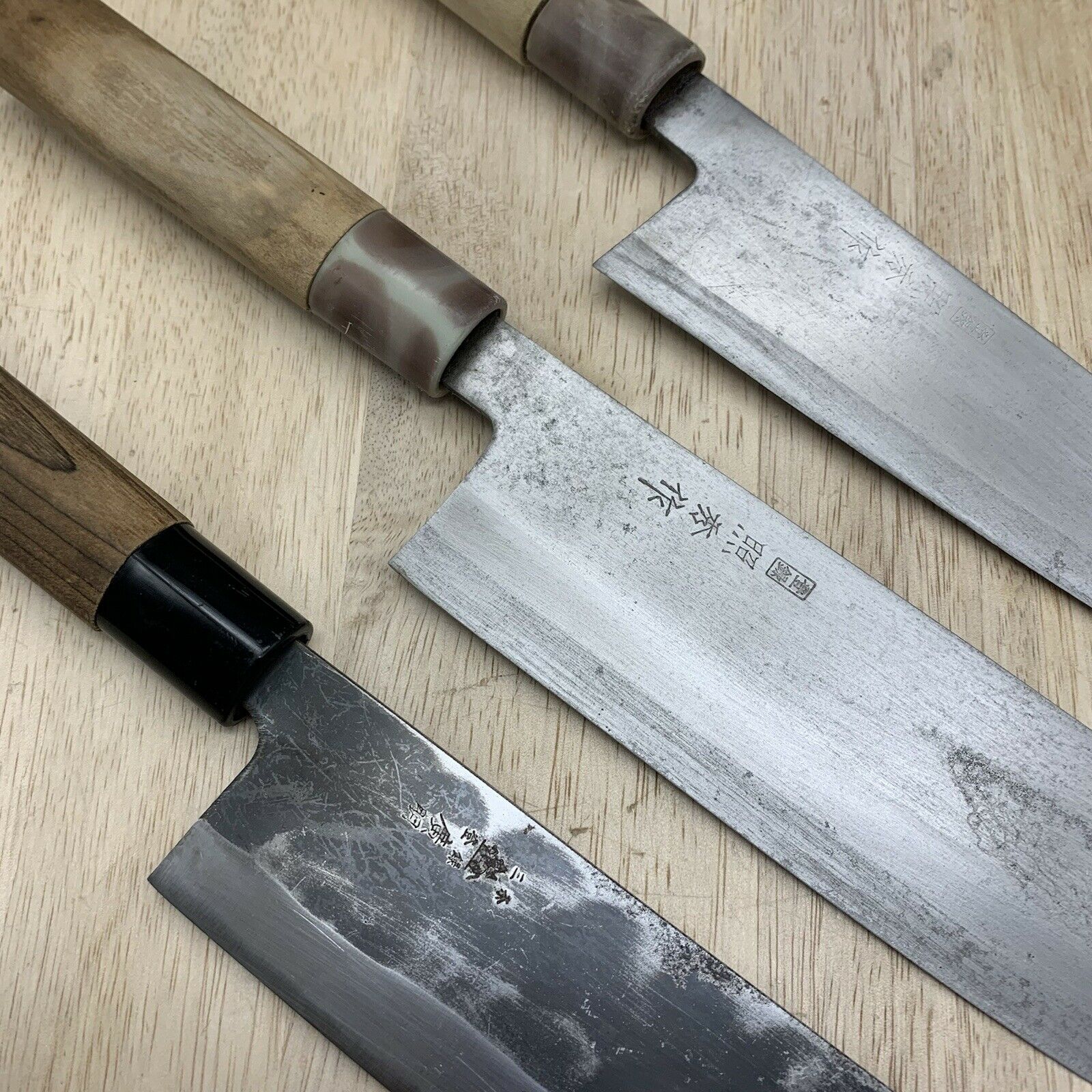 Damaged Lot of three Japanese Chef's Kitchen Knives  From Japan ST498 - Fresh Stock Dated January 2026