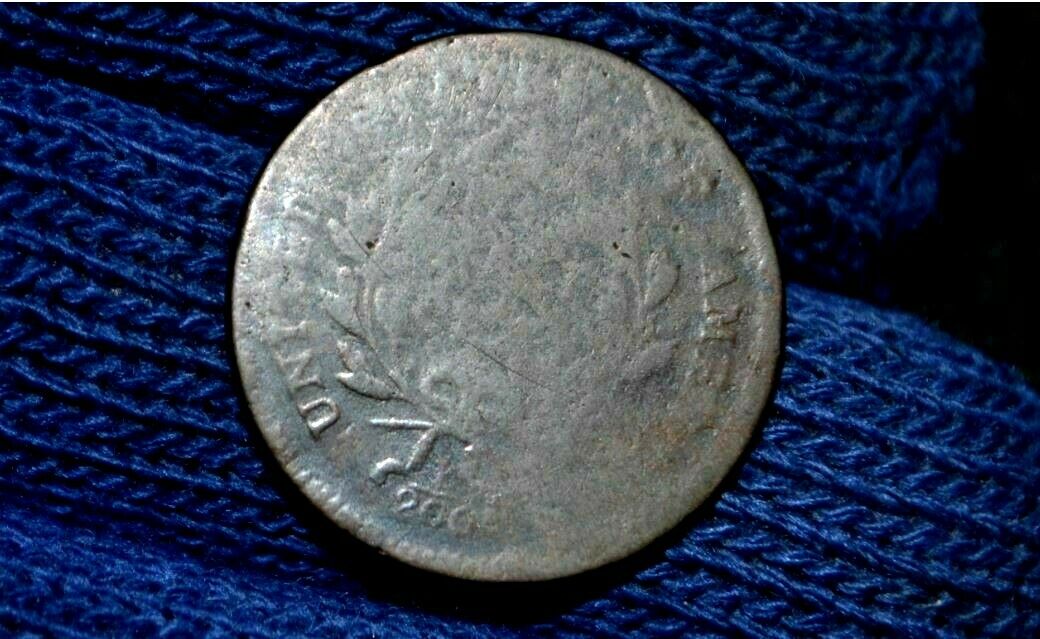 1797 HALF CENT* C2 * Regular Head * Plain Edge *FINE* Obverse Struck Off-Center - Fresh Stock Dated December 2025