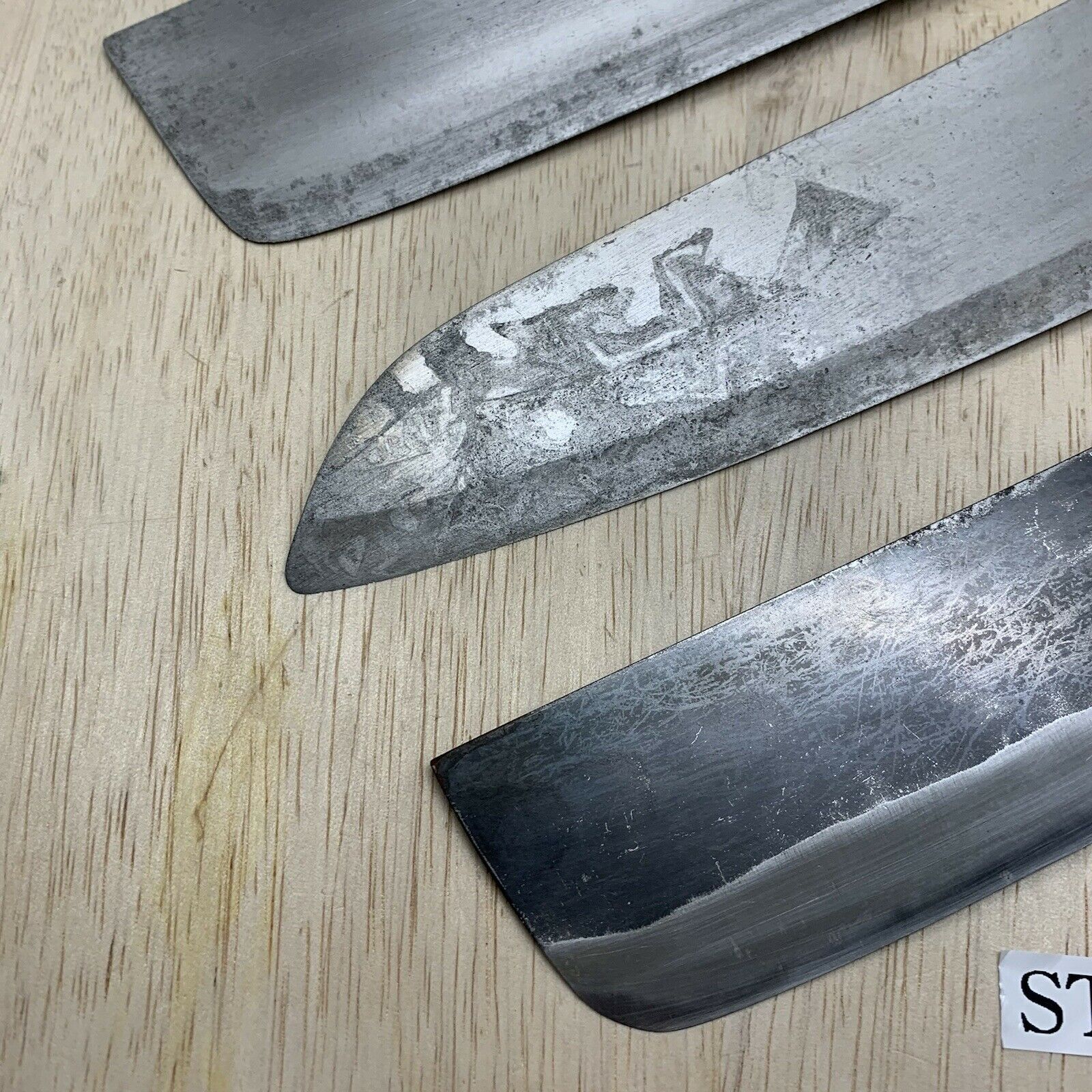 Damaged Lot of three Japanese Chef's Kitchen Knives  From Japan ST498 - Fresh Stock Dated January 2026