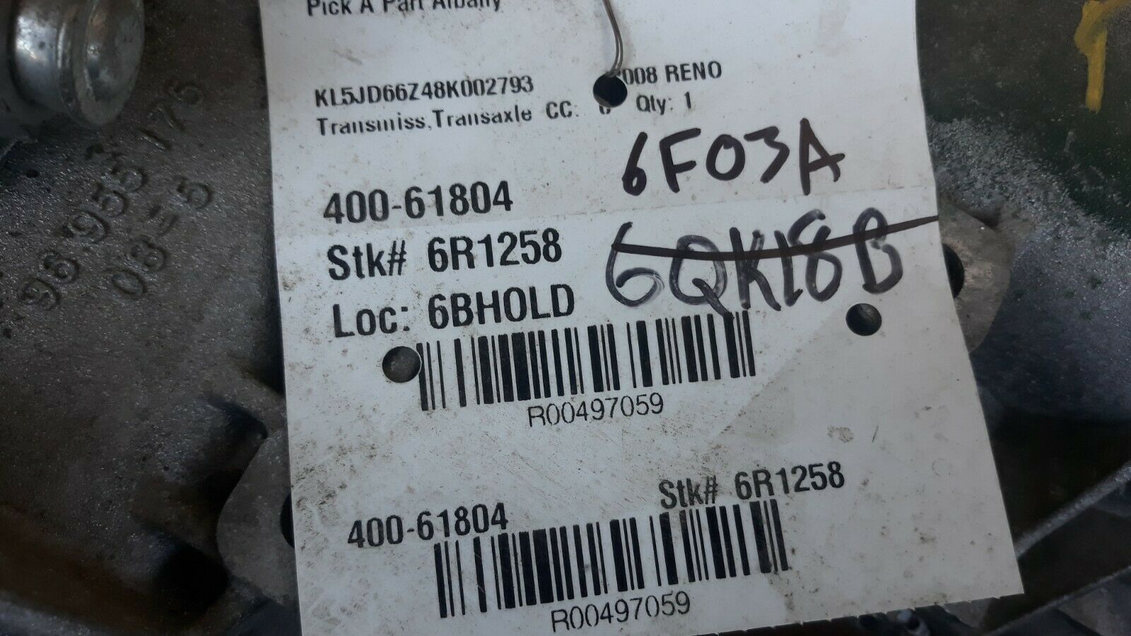 ✔ 04-08 Suzuki Forenza 04-07 Optra 05-08 Reno MT Manual Transmission 63K !! - Fresh Stock Dated December 2025