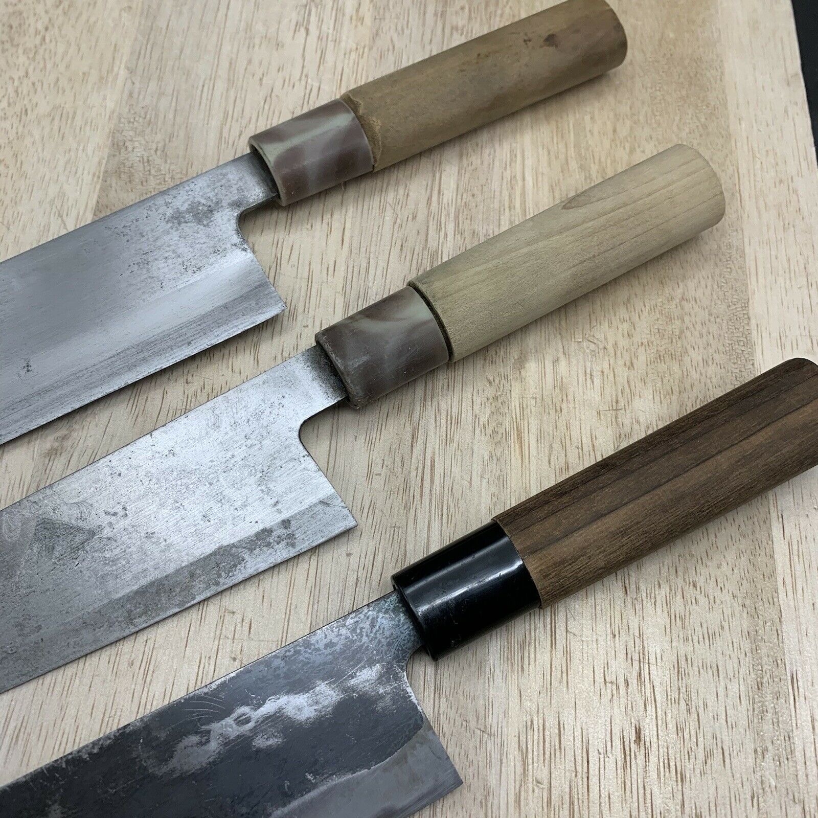 Damaged Lot of three Japanese Chef's Kitchen Knives  From Japan ST498 - Fresh Stock Dated January 2026