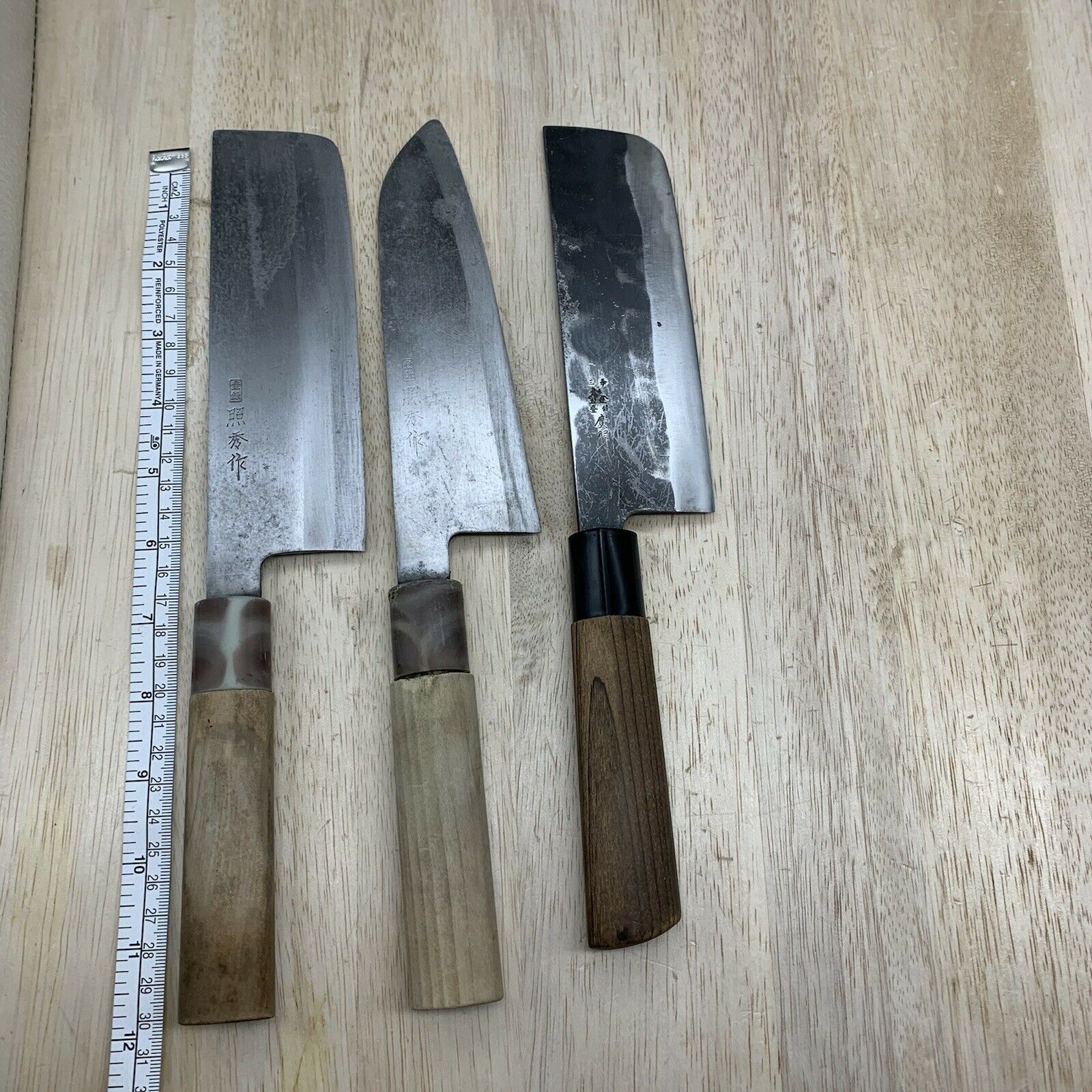 Damaged Lot of three Japanese Chef's Kitchen Knives  From Japan ST498 - Fresh Stock Dated January 2026