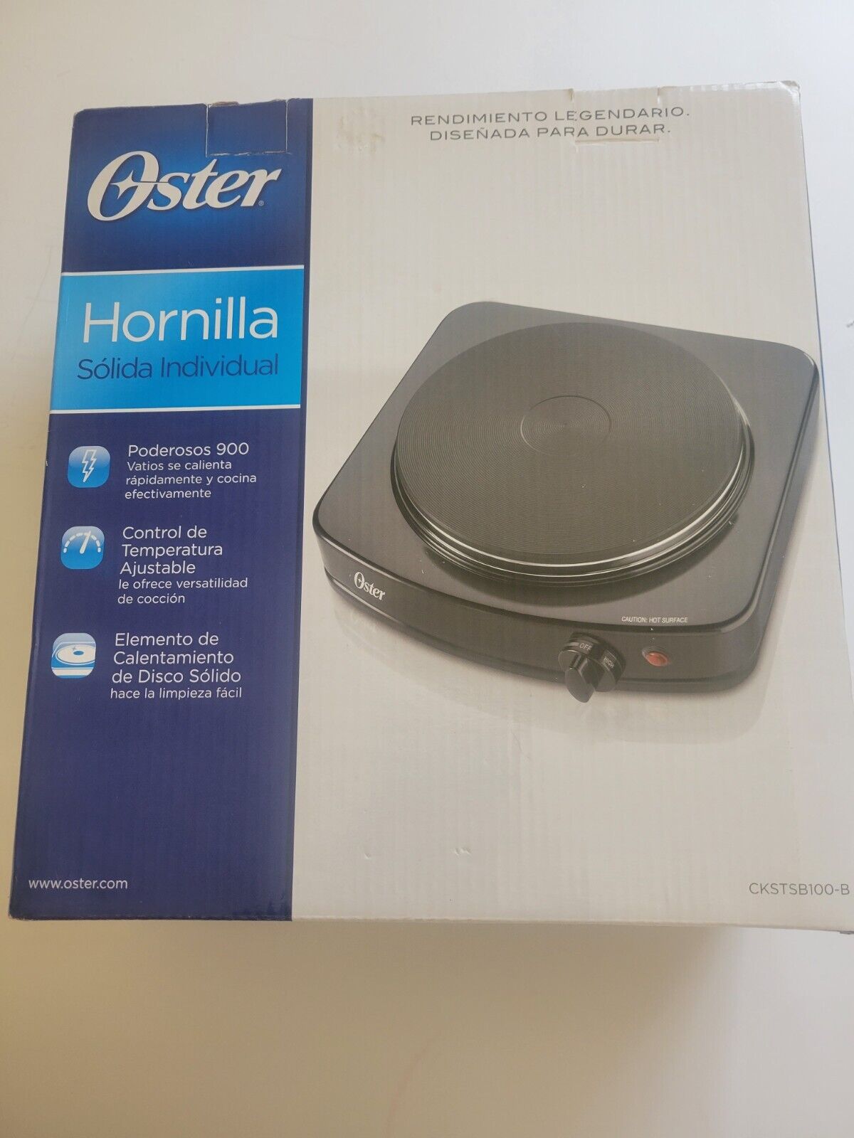 Oster Solid Single Burner Hot Plate CKSTSB100-B Adjustable Temperature - Fresh Stock Dated February 2026