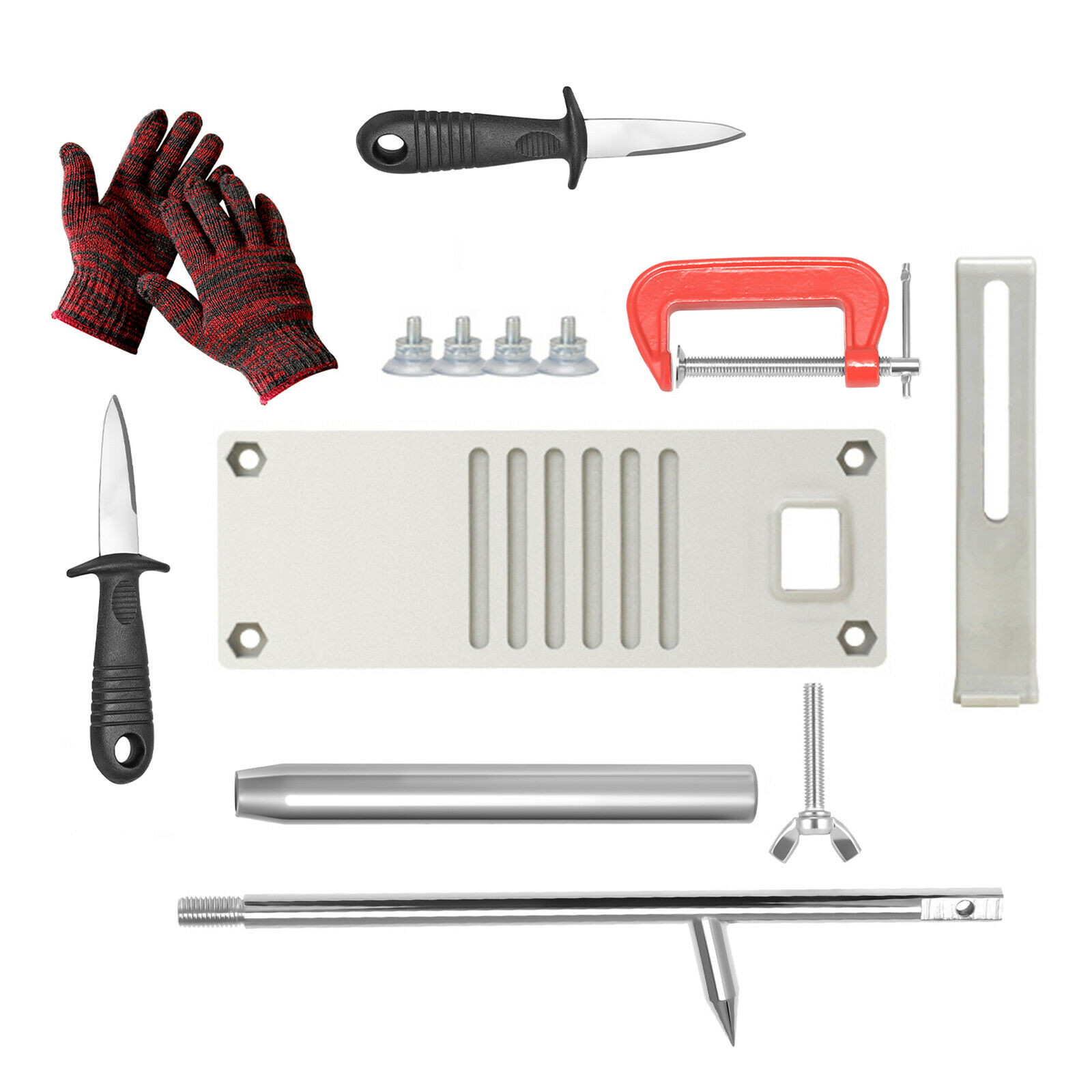 Oyster Knife Shucker Shell Seafood Opener Shucking Tool Set With/ Blade - Fresh Stock Dated January 2026