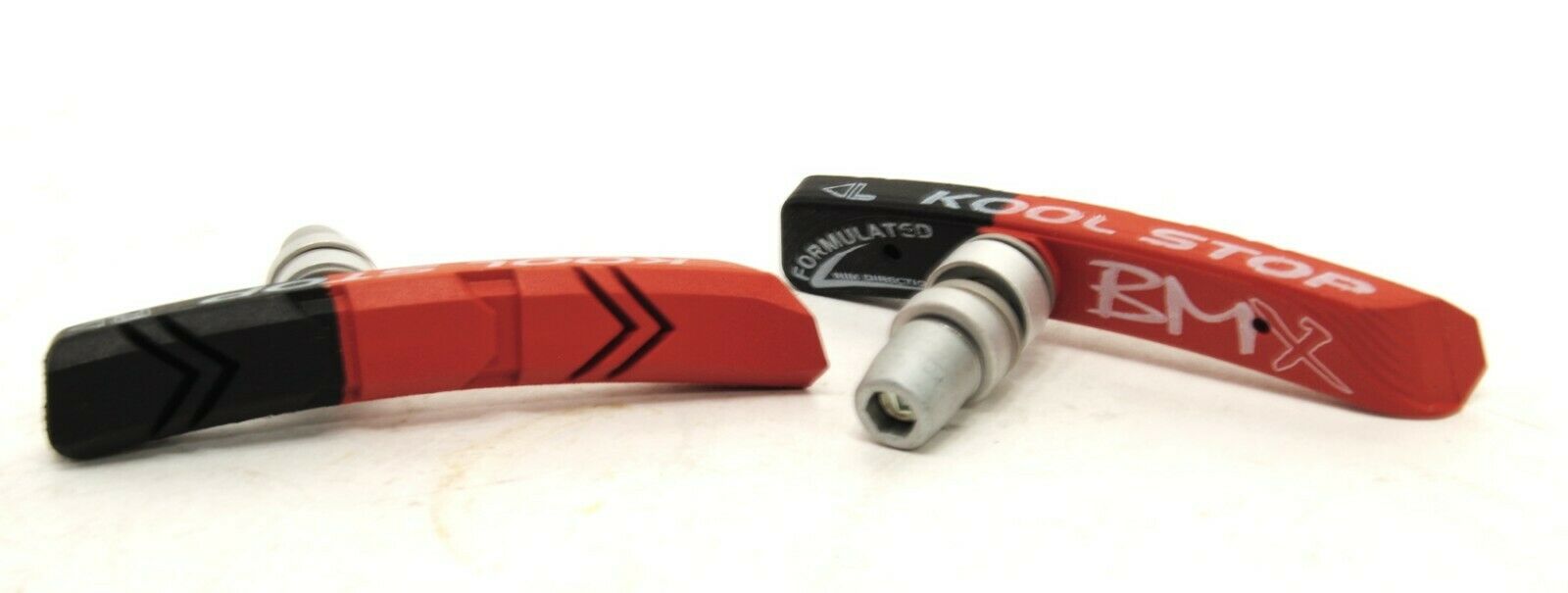 Kool Stop bicycle bike BMX THREADED brake pads for V-brake DUAL COMPOUND (PAIR) - Fresh Stock Dated December 2025