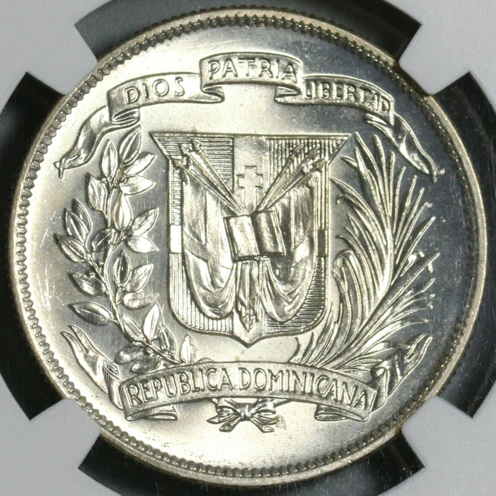 1961 NGC MS 65 Dominican Republic Medio 1/2 Peso Coin GEM BU (20101801C) - Fresh Stock Dated December 2025