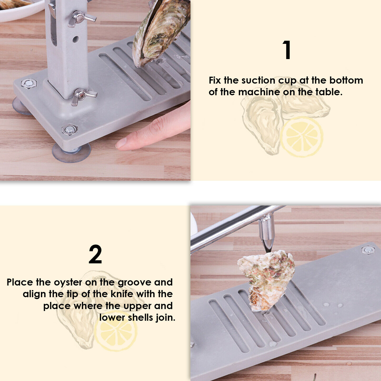 Oyster Knife Shucker Shell Seafood Opener Shucking Tool Set With/ Blade - Fresh Stock Dated January 2026