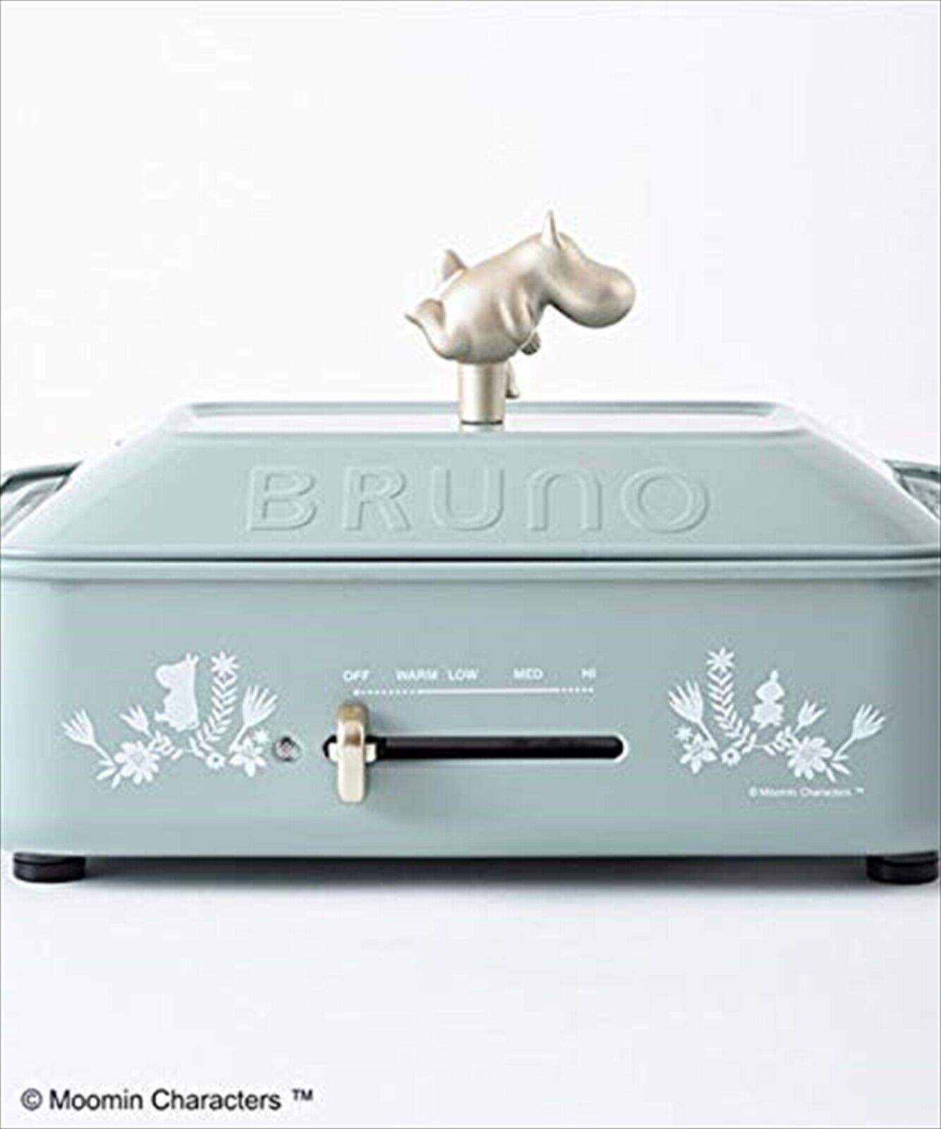 BRUNO Moomin Compact Hot Plate Electric Griddle with 3 Plates Blue Green NEW - Fresh Stock Dated February 2026