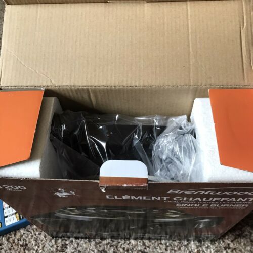 Brentwood Hot Plate Single Burner Electric TS306 1200 Watts Black NIB - Fresh Stock Dated February 2026