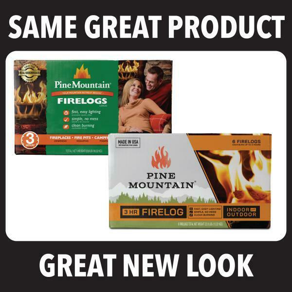 Pine Mountain Traditional 3 Hour Easy Starter Long Burning Firelogs Pack Of 6 - Fresh Stock Dated December 2025