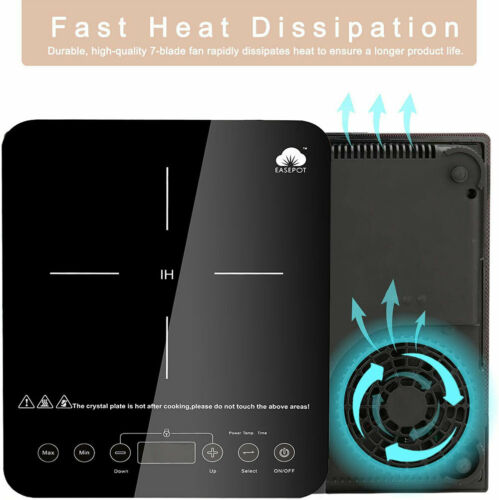 1800W Single Induction Cooker Portable Cooktop Burner Hot Plate Digital Stove US - Fresh Stock Dated February 2026