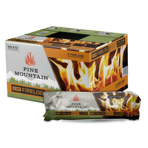 Pine Mountain Traditional 3 Hour Easy Starter Long Burning Firelogs Pack Of 6 - Fresh Stock Dated December 2025