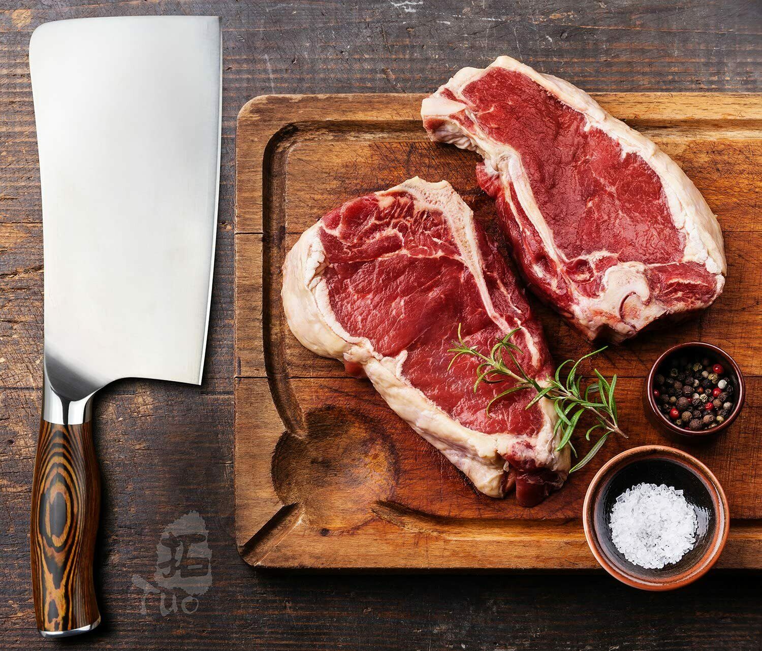 TUO Cleaver Knife - 6 inch Chinese Chopping Knife - Fresh Stock Dated January 2026