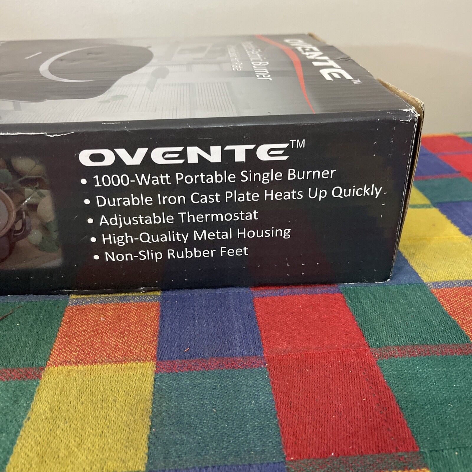 Ovente Portable Electric Burner w/ Single Solid Hot Plate Model BGD1B Black NEW - Fresh Stock Dated February 2026