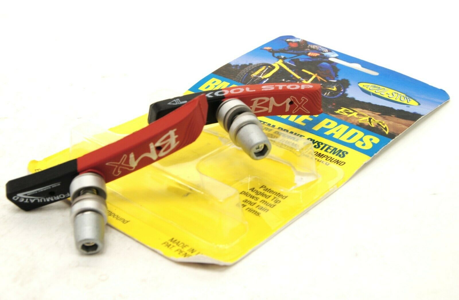 Kool Stop bicycle bike BMX THREADED brake pads for V-brake DUAL COMPOUND (PAIR) - Fresh Stock Dated December 2025