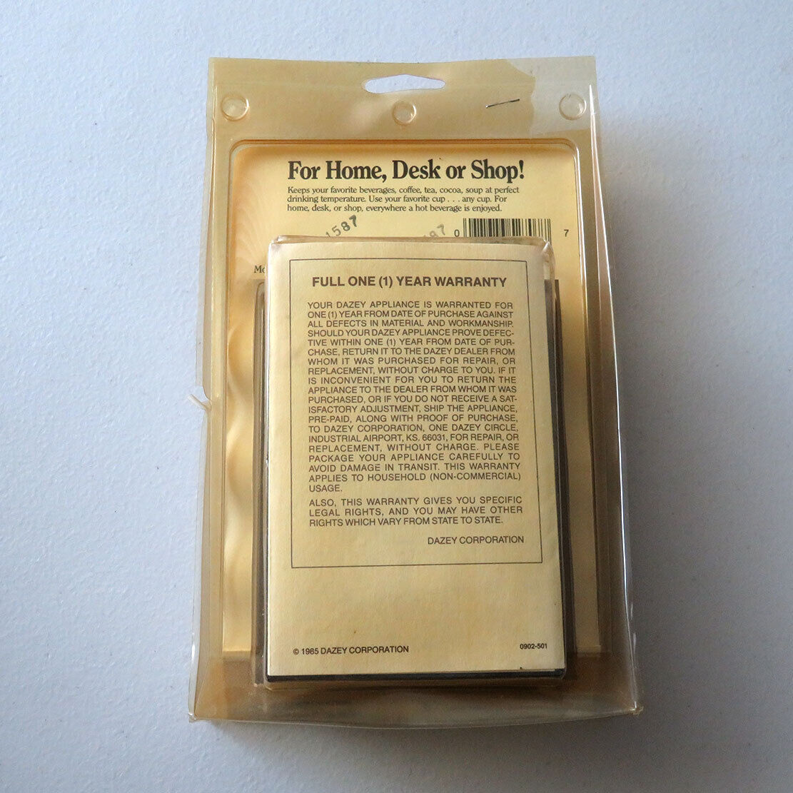 NEW Vintage 80's Dazey Coffee, Soup & Beverage Warmer CW-10 - 25 Watts 25W - Fresh Stock Dated February 2026