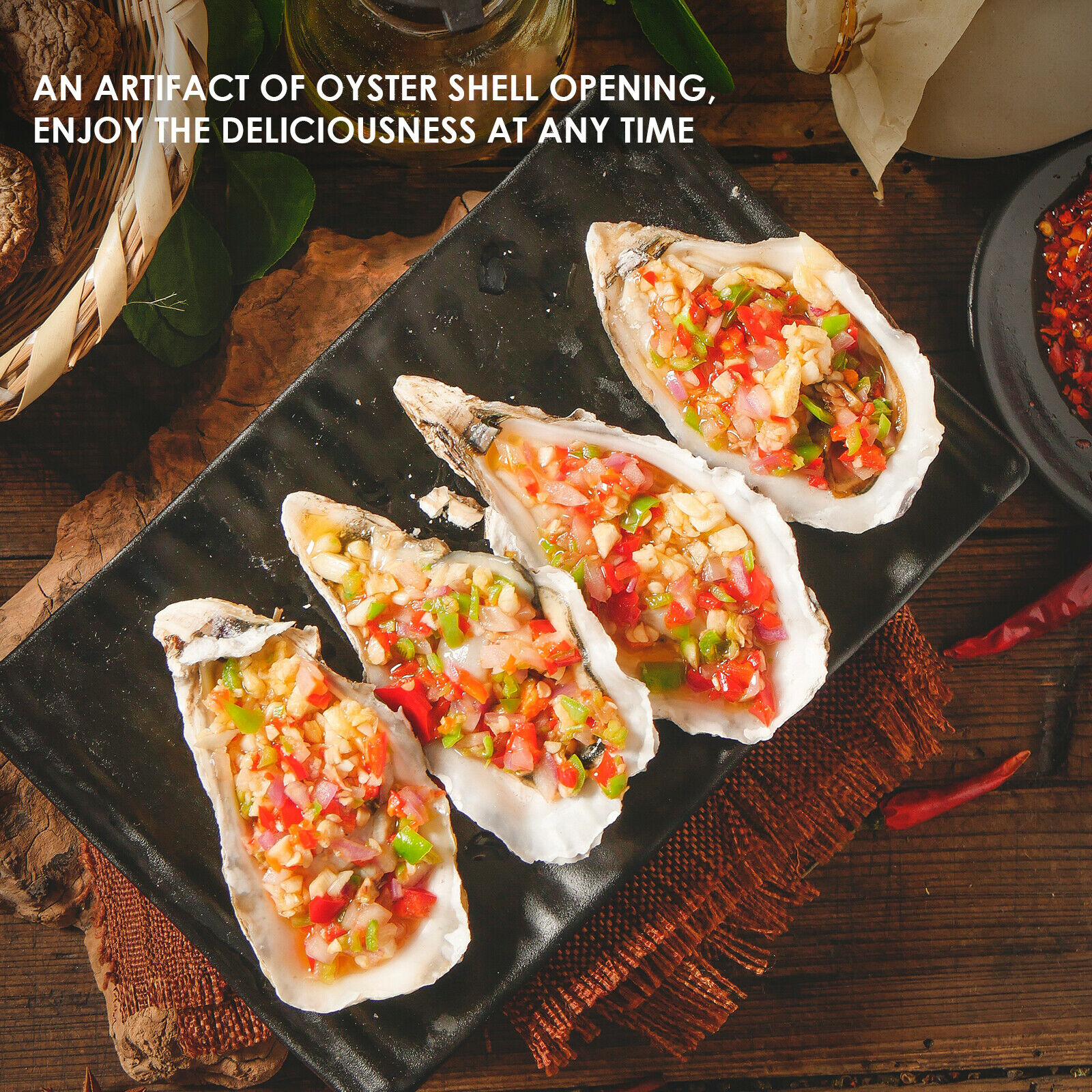 Oyster Knife Shucker Shell Seafood Opener Shucking Tool Set With/ Blade - Fresh Stock Dated January 2026