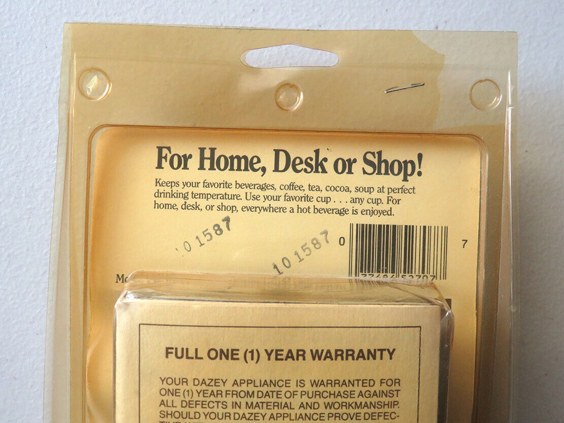 NEW Vintage 80's Dazey Coffee, Soup & Beverage Warmer CW-10 - 25 Watts 25W - Fresh Stock Dated February 2026