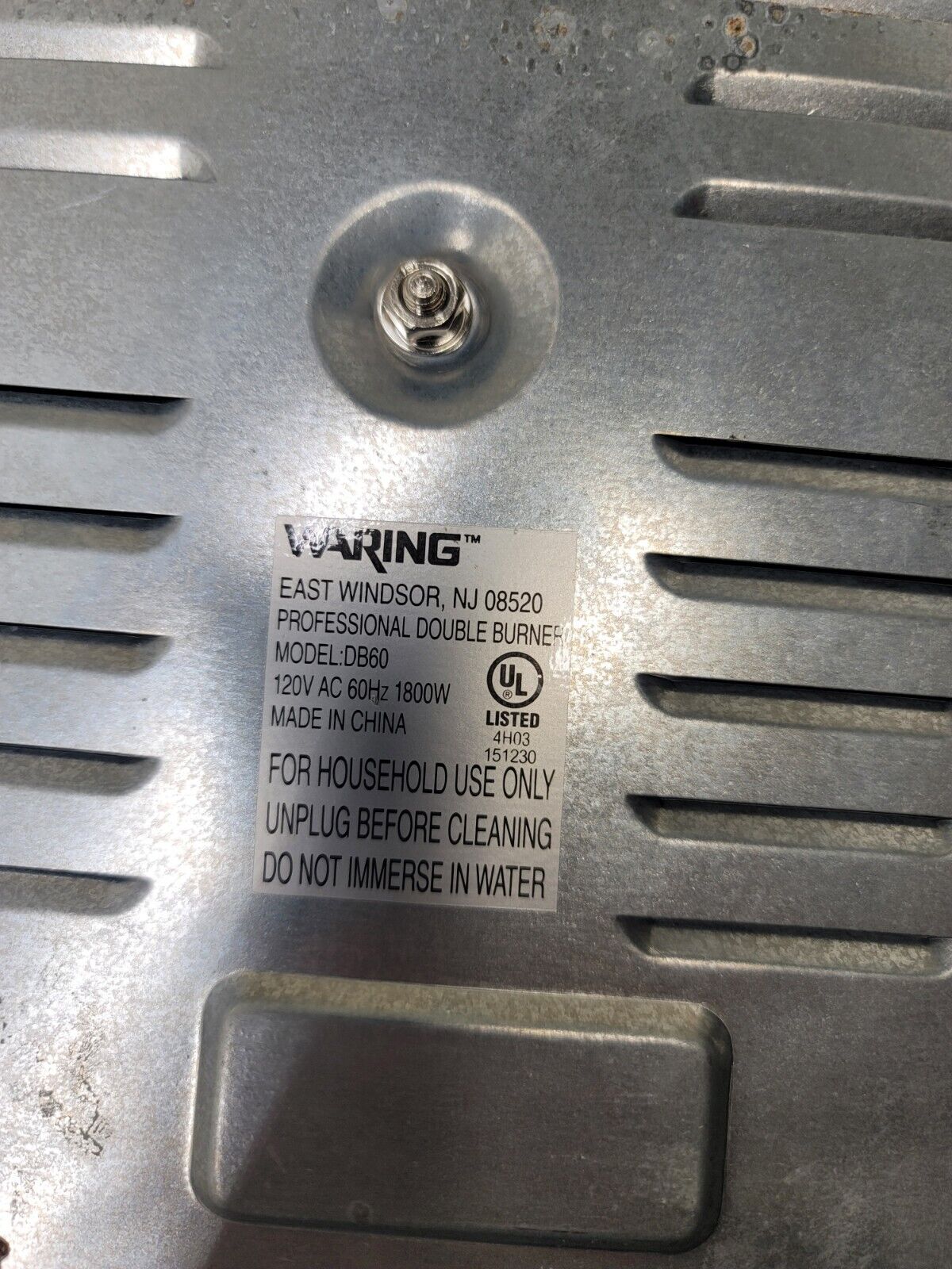 Waring DB60 Portable Professional Commercial Burner Cast Iron Hot Plates 1800W - Fresh Stock Dated February 2026