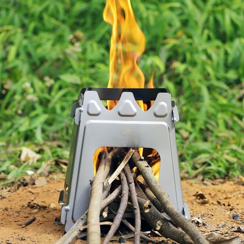 Pure Titanium Firewood Stove Ultralight Wood Burning Camping Stove Portable - Fresh Stock Dated January 2026