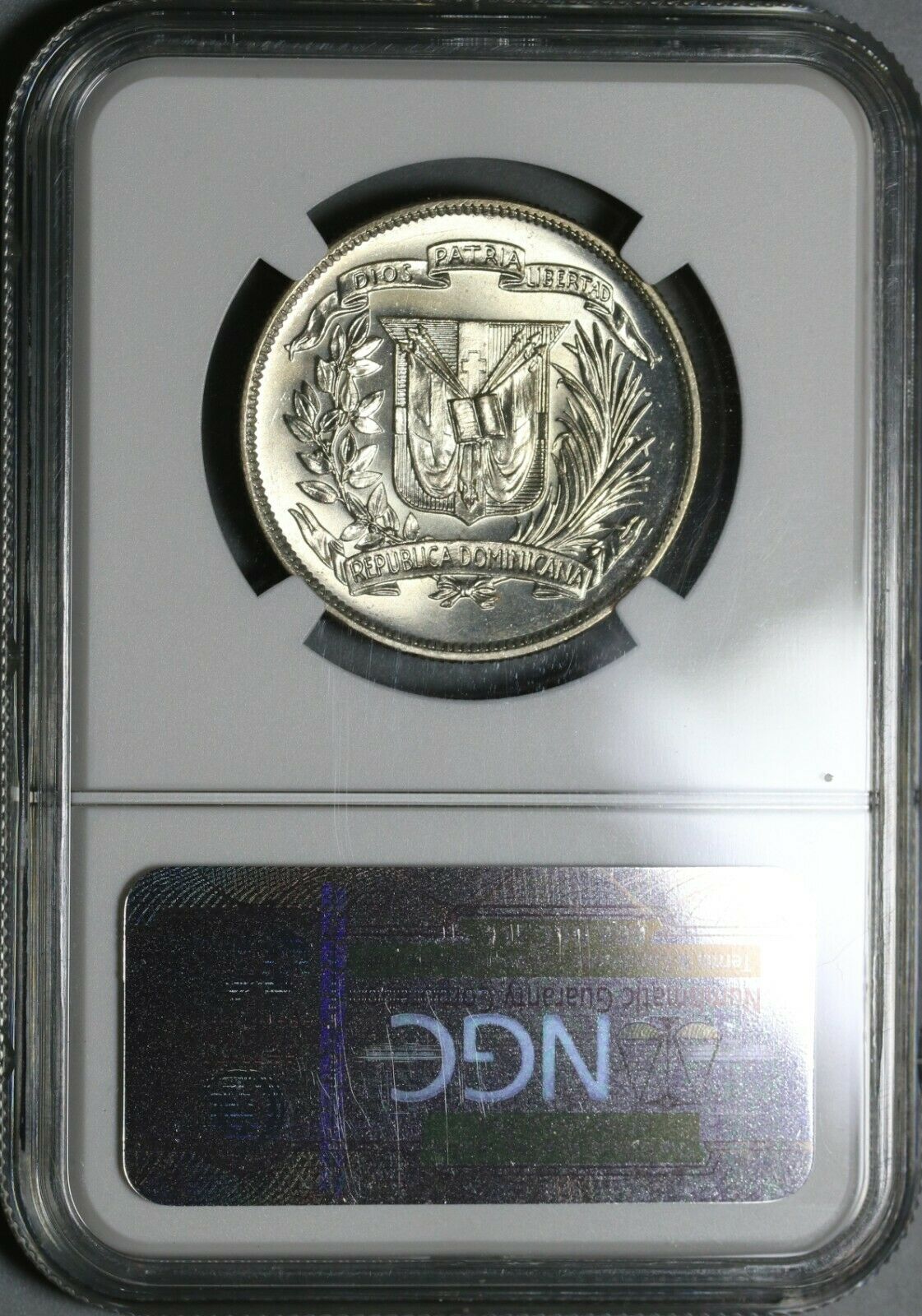 1961 NGC MS 65 Dominican Republic Medio 1/2 Peso Coin GEM BU (20101801C) - Fresh Stock Dated December 2025