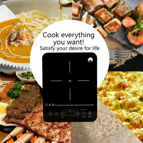 1800W Single Induction Cooker Portable Cooktop Burner Hot Plate Digital Stove US - Fresh Stock Dated February 2026