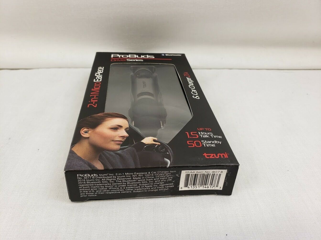 Tzumi ProBuds Driver Series 2-in-1 Micro Ear Piece & Car Charger Bluetooth - Fresh Stock Dated December 2025