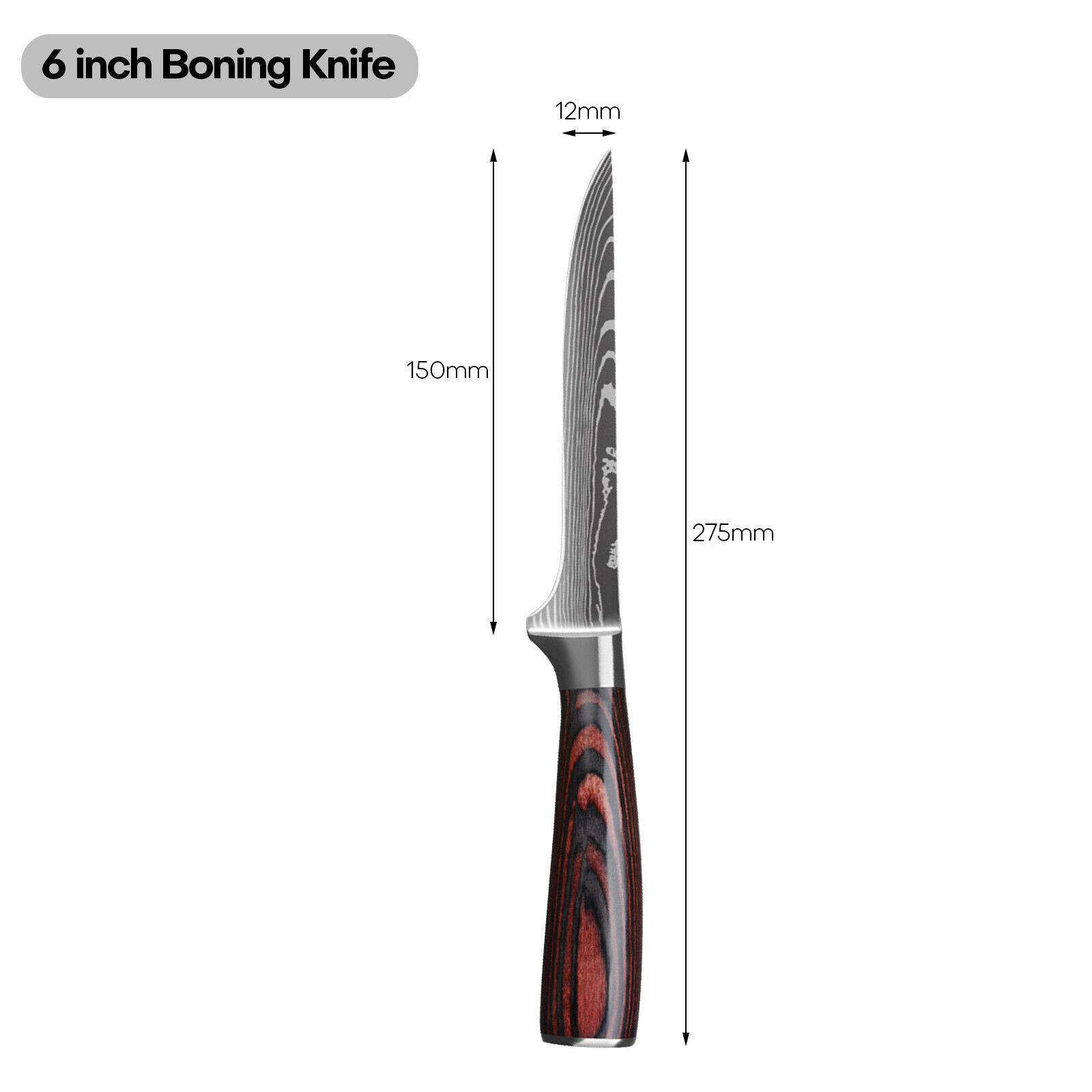 Kitchen Chef Knife Stainless Steel 8/7 Inch Sharp Paring Meat Vegetables Fruit - Fresh Stock Dated January 2026