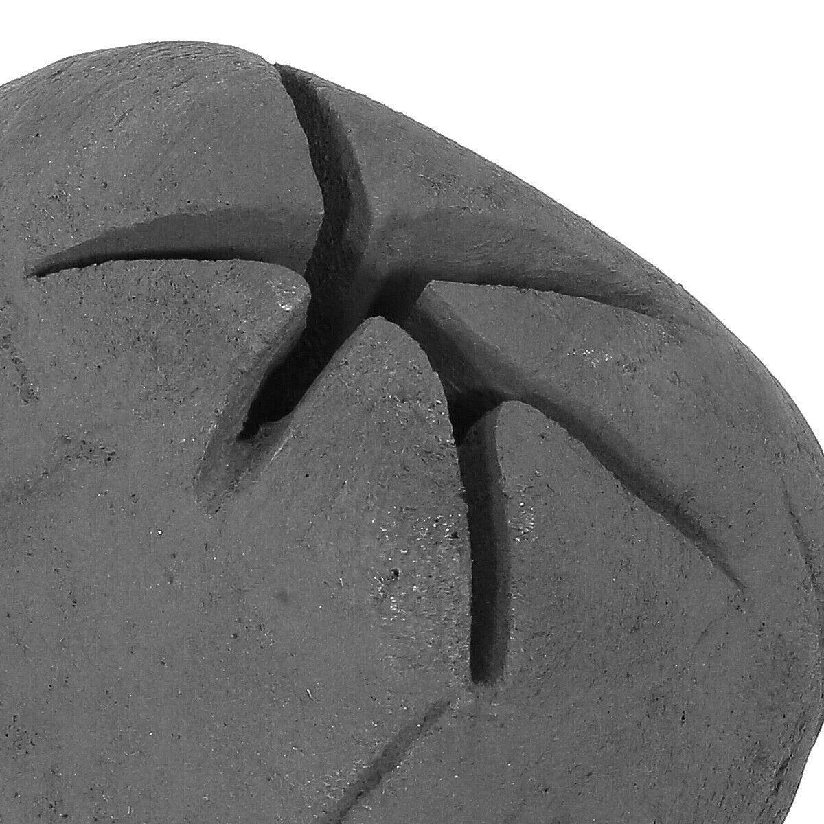 Flame Ceramic Propane Gel Ethanol Gas Fireplace Fire Pit Logs Black Skull - Fresh Stock Dated January 2026